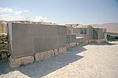 The Urartu archeological site of Chavustepe, cuneiform inscription on basalt blocks 